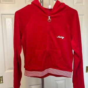 Red juicy couture zip up